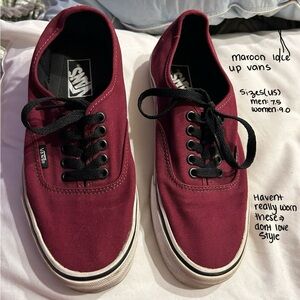 Vans Men's Maroon Lace-Up Shoes